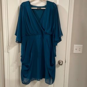 City Chic dark teal dress